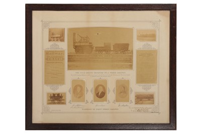 Lot 222 - Pioneers of first public railway, 1873