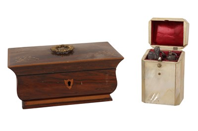 Lot 126 - A MOTHER OF PEARL NECESSAIRE, 19TH CENTURY