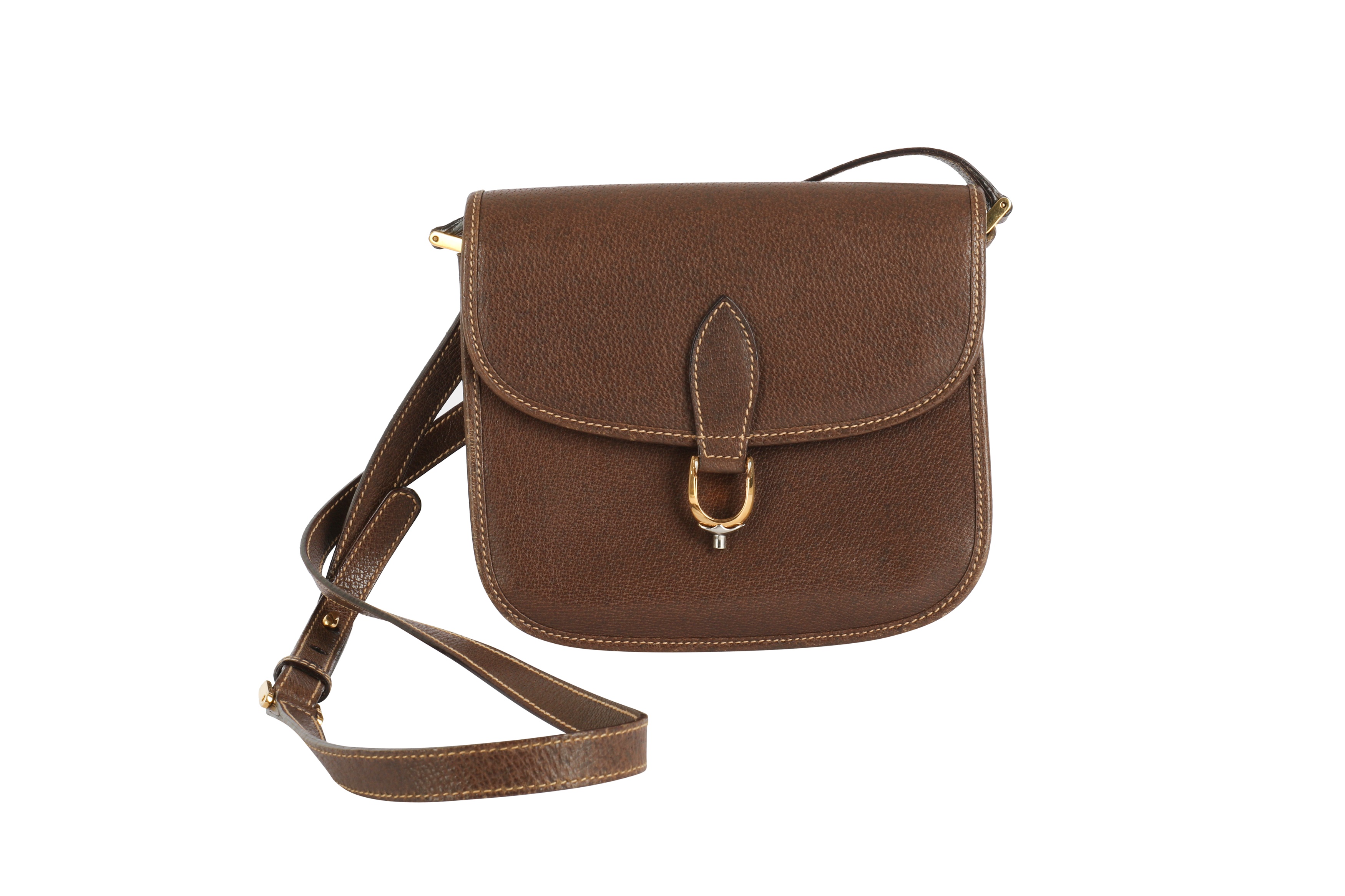 Lot 184 Gucci Brown Small Saddle Bag