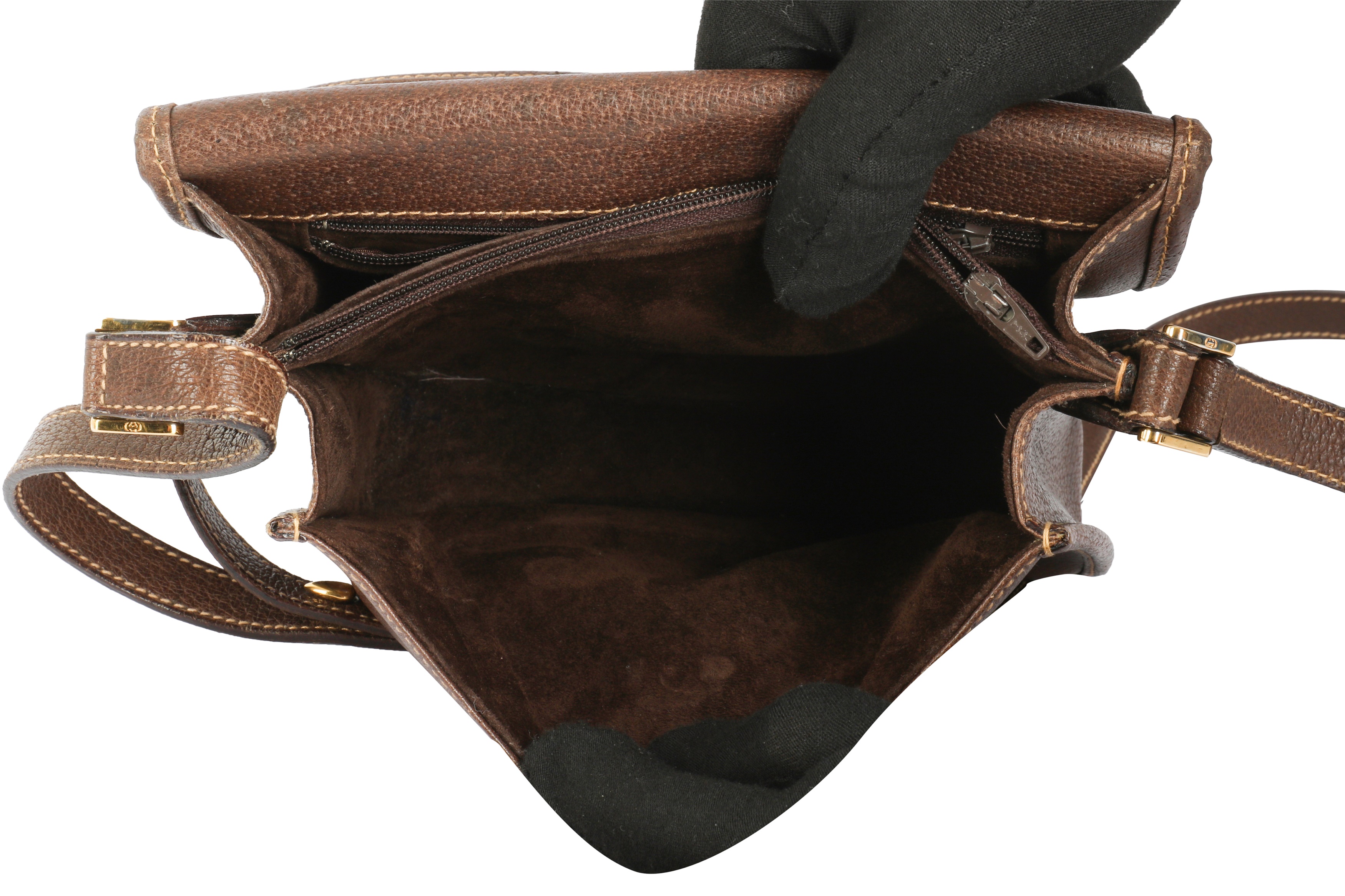 Lot 184 Gucci Brown Small Saddle Bag