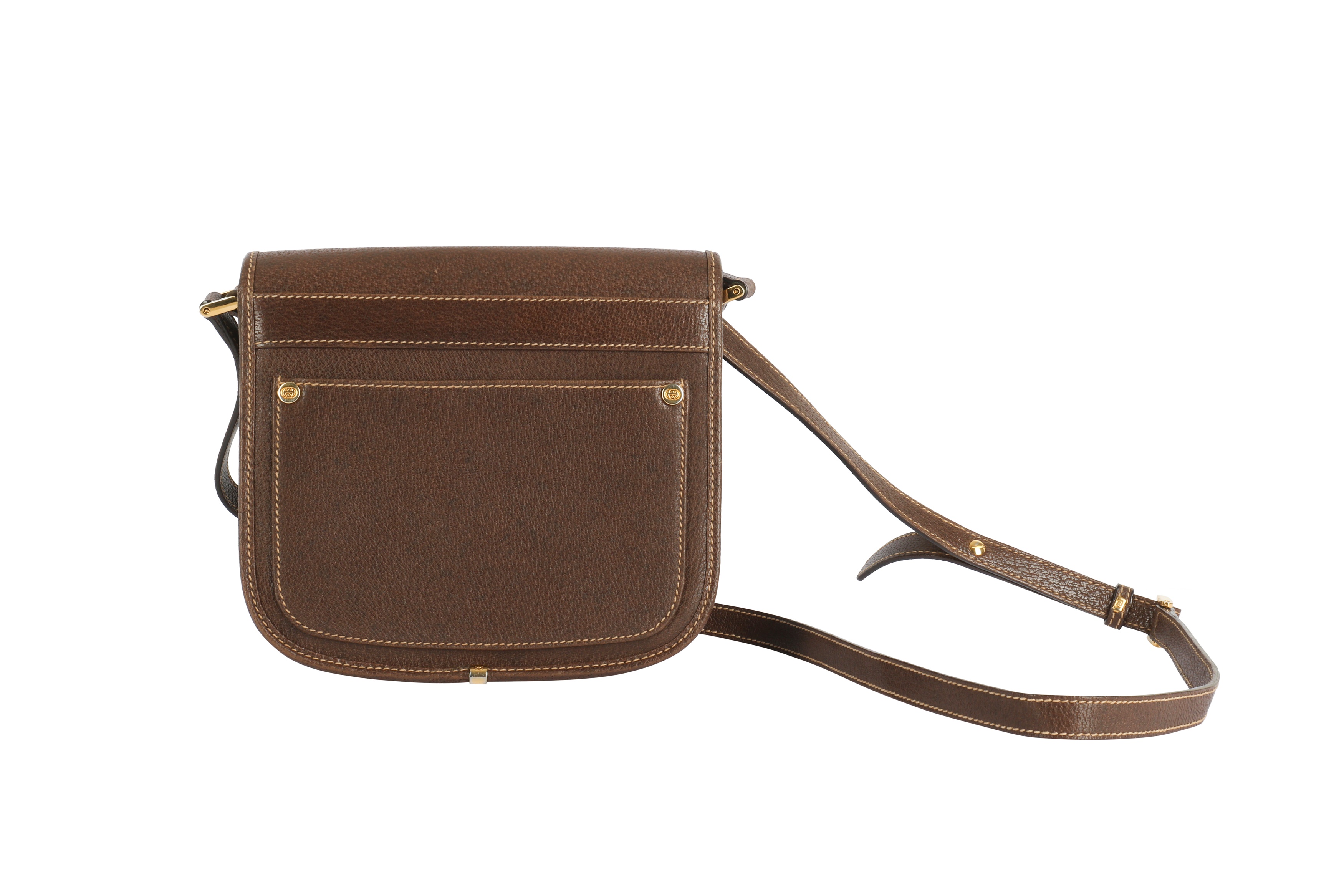 Lot 184 Gucci Brown Small Saddle Bag