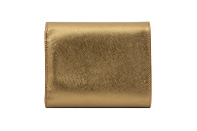 Lot 282 - Prada Metallic Bronze Saffiano Small Wallet