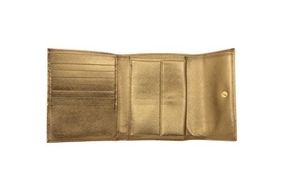 Lot 282 - Prada Metallic Bronze Saffiano Small Wallet