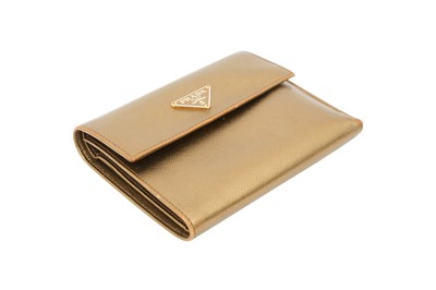 Lot 282 - Prada Metallic Bronze Saffiano Small Wallet