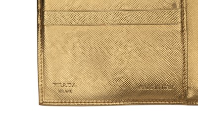 Lot 282 - Prada Metallic Bronze Saffiano Small Wallet