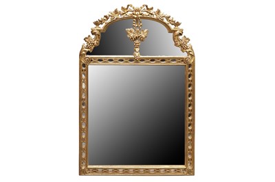 Lot 674 - A GILT FRAMED OVERMANTEL MIRROR, LATE 20TH CENTURY