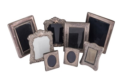 Lot 253 - A COLLECTION OF MODERN STERLING SILVER MOUTNED PHOTOGRAPH FRAMES