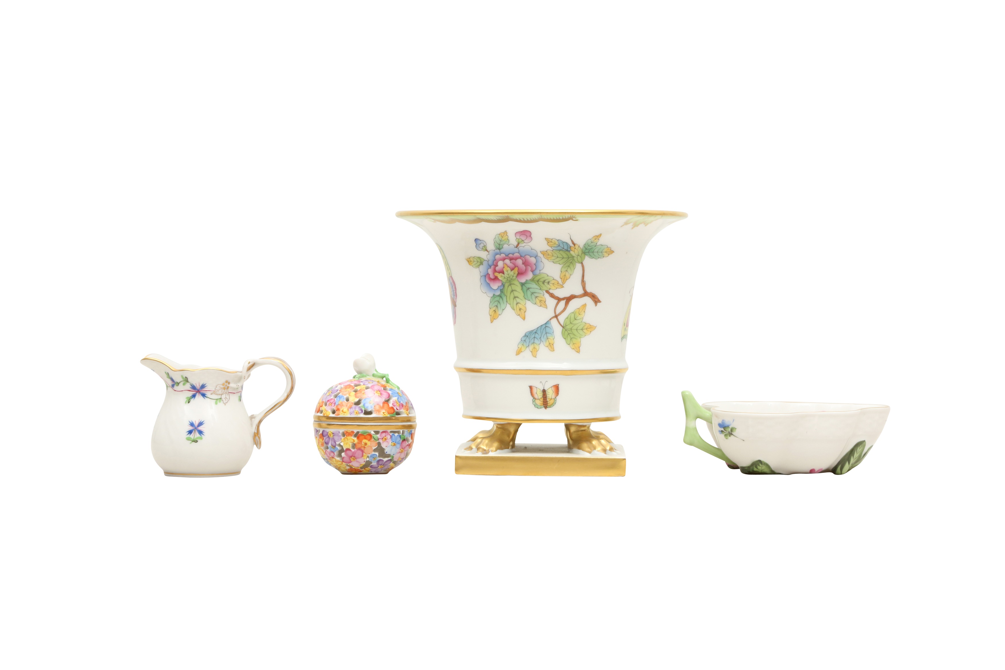 Lot 845 A HEREND PORCELAIN VASE, LATE 20TH CENTURY