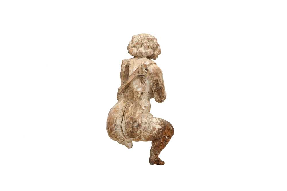 Lot 448 - A FRAGMENTARY FIGURE OF A MAN, POSSIBLY 17TH/18TH CENTURY