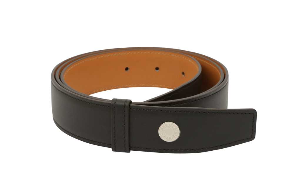 Lot 491 - Hermes Black Portland Complete Belt - Size 100