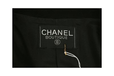 Lot 326 - Chanel Black Wool Asymmetric Skirt Suit