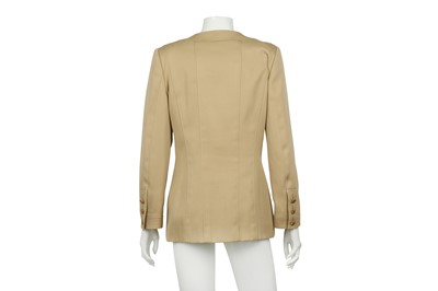 Lot 238 - Chanel Beige Cotton Asymmetric Jacket