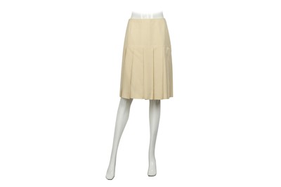 Lot 268 - Chanel Cream Silk Pleated Skirt