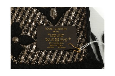 Lot 346 - Louis Vuitton Black Wool Logomania Scarf