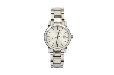 Lot 458 - Burberry Silver The City Watch