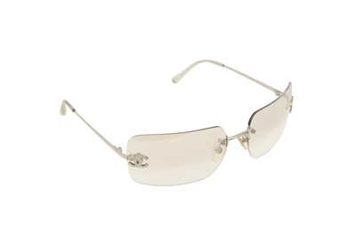 Lot 460 - Chanel Silver Rimless CC Logo Sunglasses