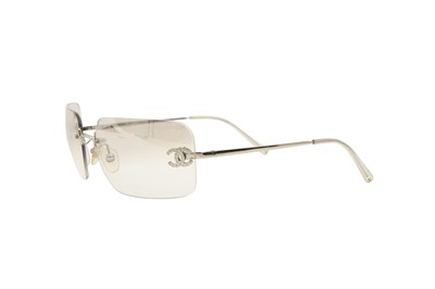 Lot 460 - Chanel Silver Rimless CC Logo Sunglasses