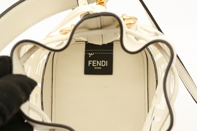 Lot 371 - Fendi White Vinyl Mon Tresor Mini Bag