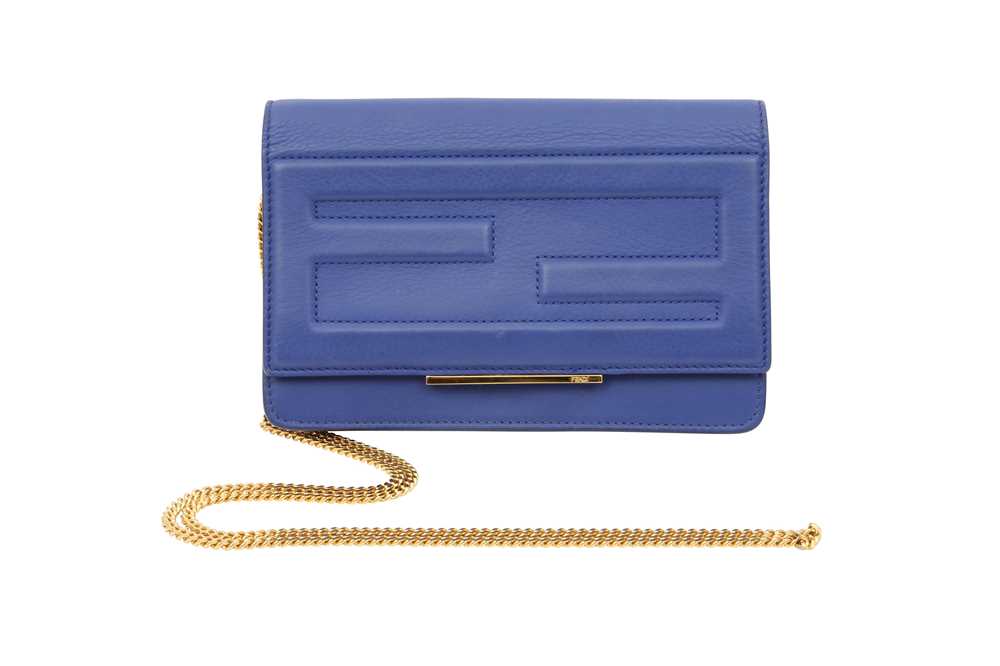 Lot 108 - Fendi Vitello Blue Tube Wallet On Chain