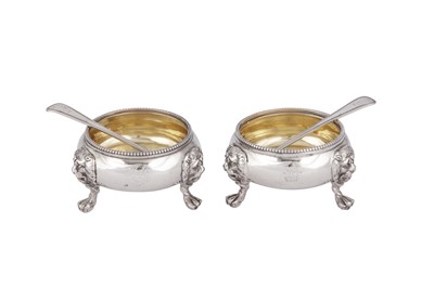 Lot 439 - A pair of Victorian sterling silver salts, London 1874 by Richards & Brown (Edward Charles Brown)