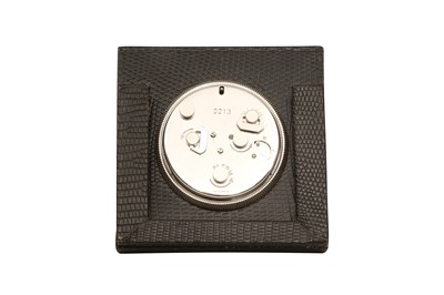 Lot 375 - AN ASPREY 8 DAY TRAVEL ALARM CLOCK, CONTEMPORARY