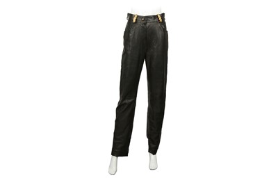 Lot 331 - Christian Dior Black Leather Trouser