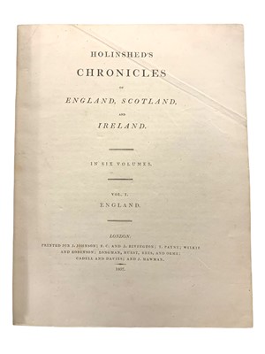 Lot 52 - Holinshed: Chronicles of England, Scotland, and Ireland