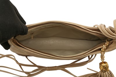 Lot 226 - Chanel Beige Quilted Tassel Crossbody Bag