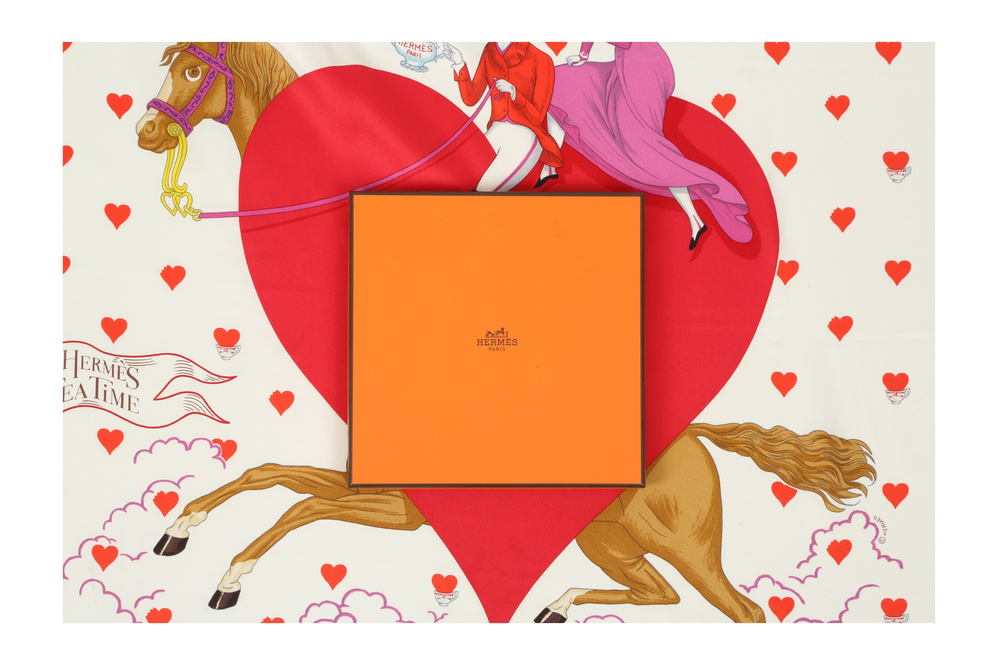 Lot 56 Hermes 'Tea Time' Silk Scarf