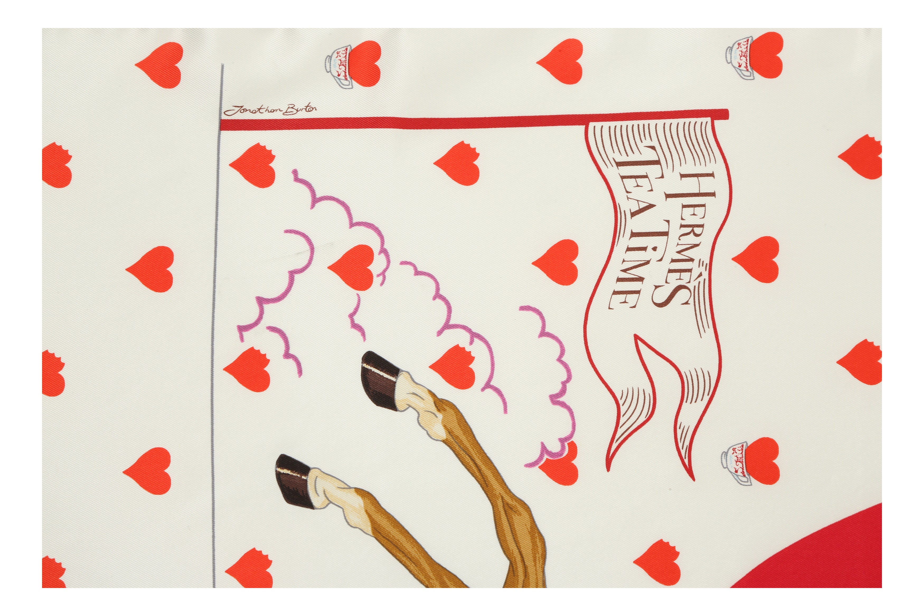 Lot 56 Hermes 'Tea Time' Silk Scarf