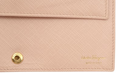 Lot 14 - Ferragamo Vara Bow Blush Pink Wallet On Chain