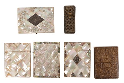 Lot 133 - A COLLECTION OF FOUR VICTORIAN CARD CASES, 19TH CENTURY