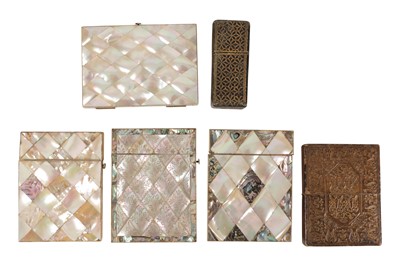 Lot 133 - A COLLECTION OF FOUR VICTORIAN CARD CASES, 19TH CENTURY