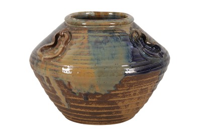 Lot 844 - A JAPANESE AWAJI POTTERY VASE, EARLY 20TH CENTURY