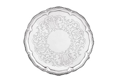 Lot 467 - A George III sterling silver salver, London 1772 by Richard Rugg