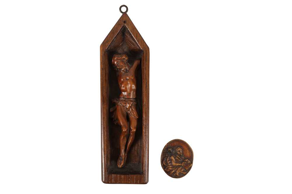 Lot 501 - A CARVED WOOD CORPUS CHRISTI, LATE 19TH CENTURY