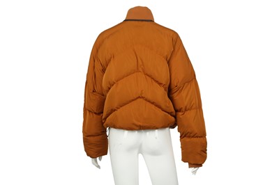 Lot 258 - Hermes Camel Reversible Crop Puffer Jacket - Size 36