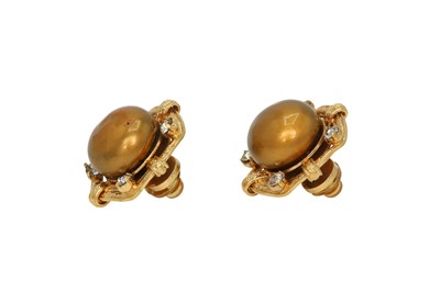 Lot 278 - Chanel Gold Pearl Encased Clip On Earrings