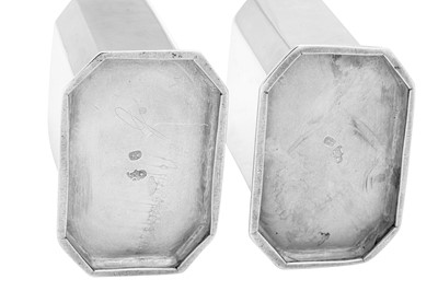 Lot 510 - A pair of George I sterling silver tea caddies, London 1726 by Edward Gibbons