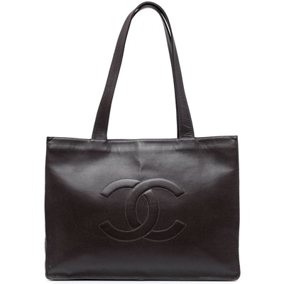 Lot 176 - Chanel Brown CC Logo Shopping Tote