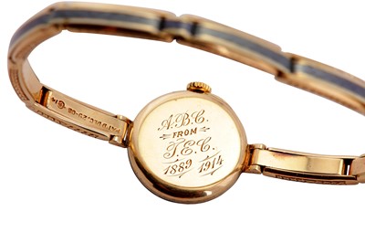 Lot 11 - A lady's enamel wristwatch