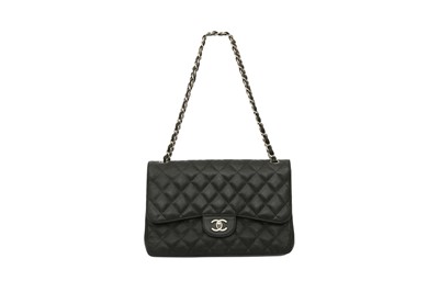 Lot 467 - Chanel Black Caviar Classic Jumbo Double Flap Bag