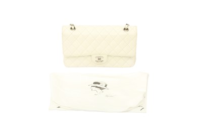 Lot 366 - Chanel White Caviar Classic Medium Double Flap Bag