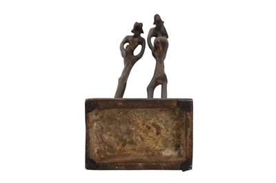 Lot 469 - A WEST AFRICAN BRONZE FIGURAL GROUP, CONTEMPORARY