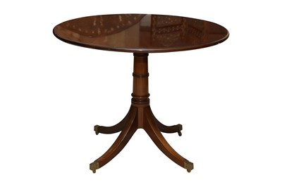 Lot 599 - A ROSEWOOD CIRCULAR TILT TOP TABLE, 19TH CENTURY AND LATER