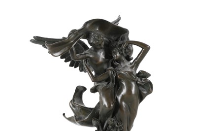 Lot 465 - A BRONZE SCULPTURE OF CUPID AND PSYCHE, LATE 20TH CENTURY