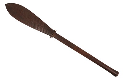 Lot 1097 - A POLYNESIAN PADDLE CLUB, POSSIBLY TONGAN, 20TH CENTURY