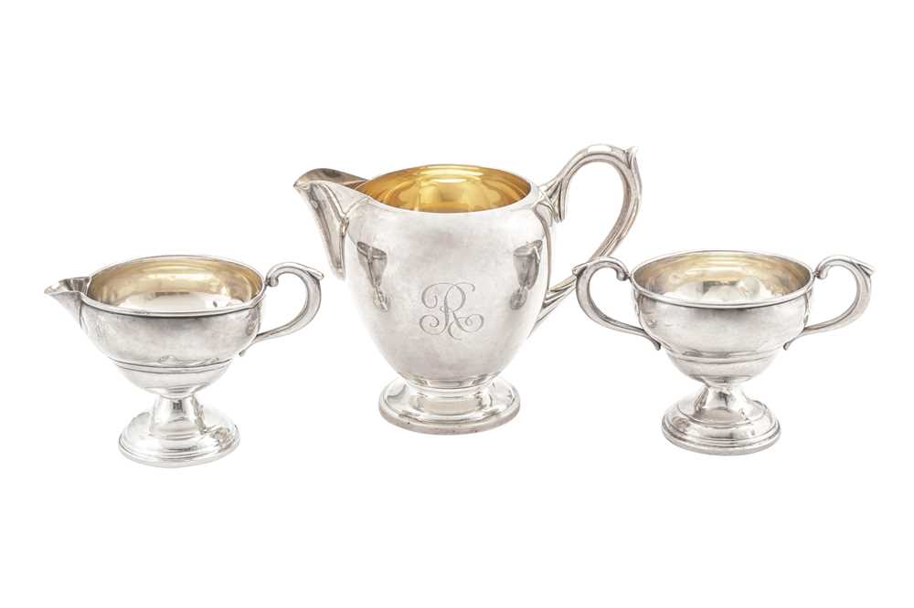 Lot 306 - A 20TH CENTURY AMERICAN STERLING SILVER MILK JUG, F. B. ROGERS SILVER CO