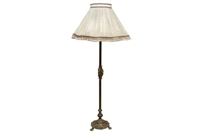 Lot 61 - A BRASS STANDARD LAMP, 20TH CENTURY
