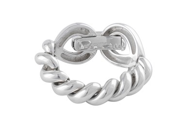 Lot 454 - Hermes Silver Torsade Horsebit Bracelet